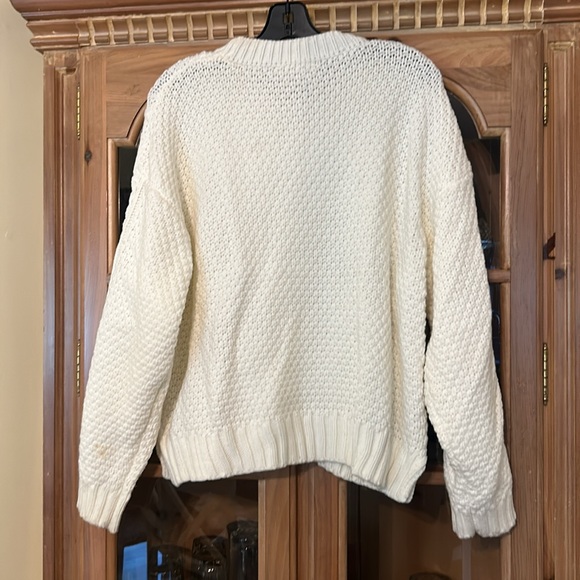 Cream Cable Knit Courchevel Sweater - Picture 3 of 5